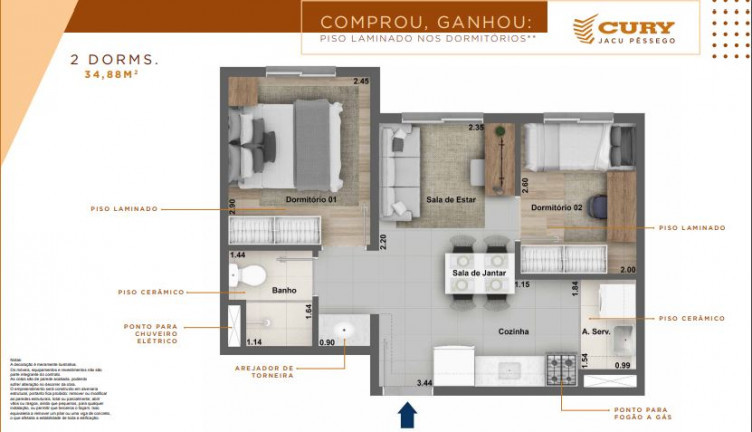Imagem Apartamento com 2 Quartos à Venda, 42 m² em Vila Norma - São Paulo