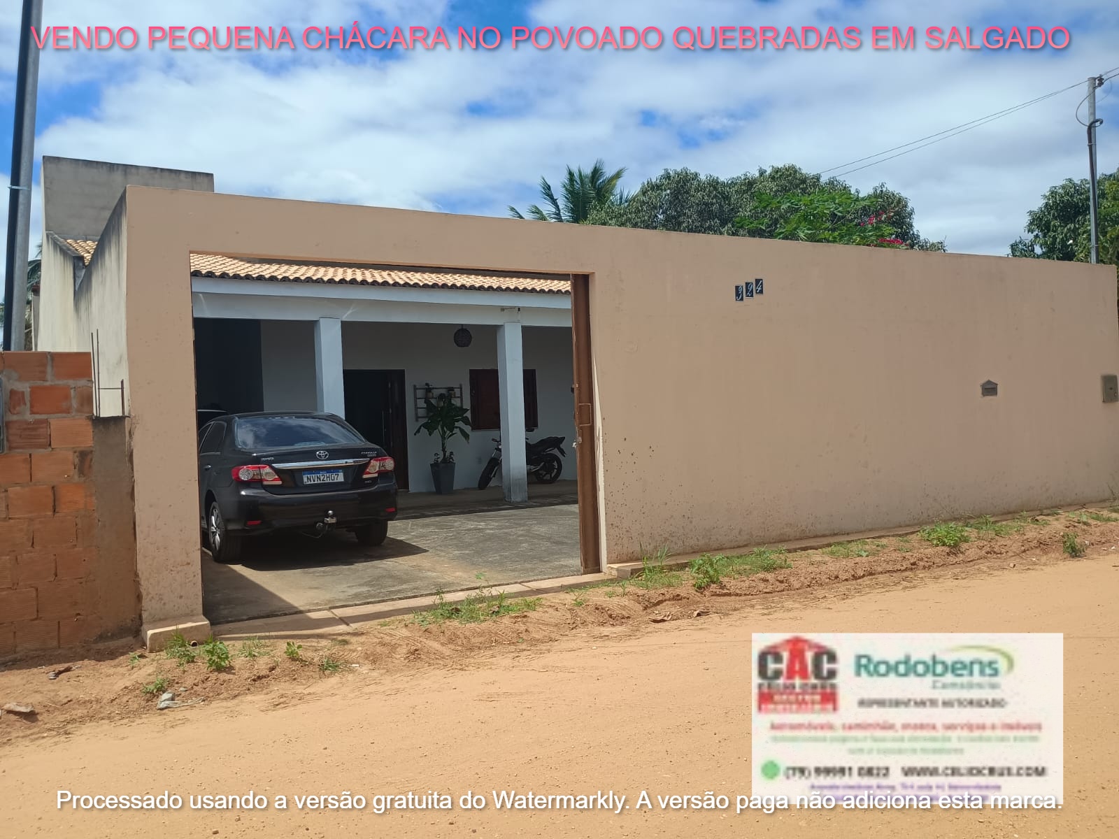 Chácara com 3 Quartos à Venda, 80 m²em Povoado Queimadas - Salgado