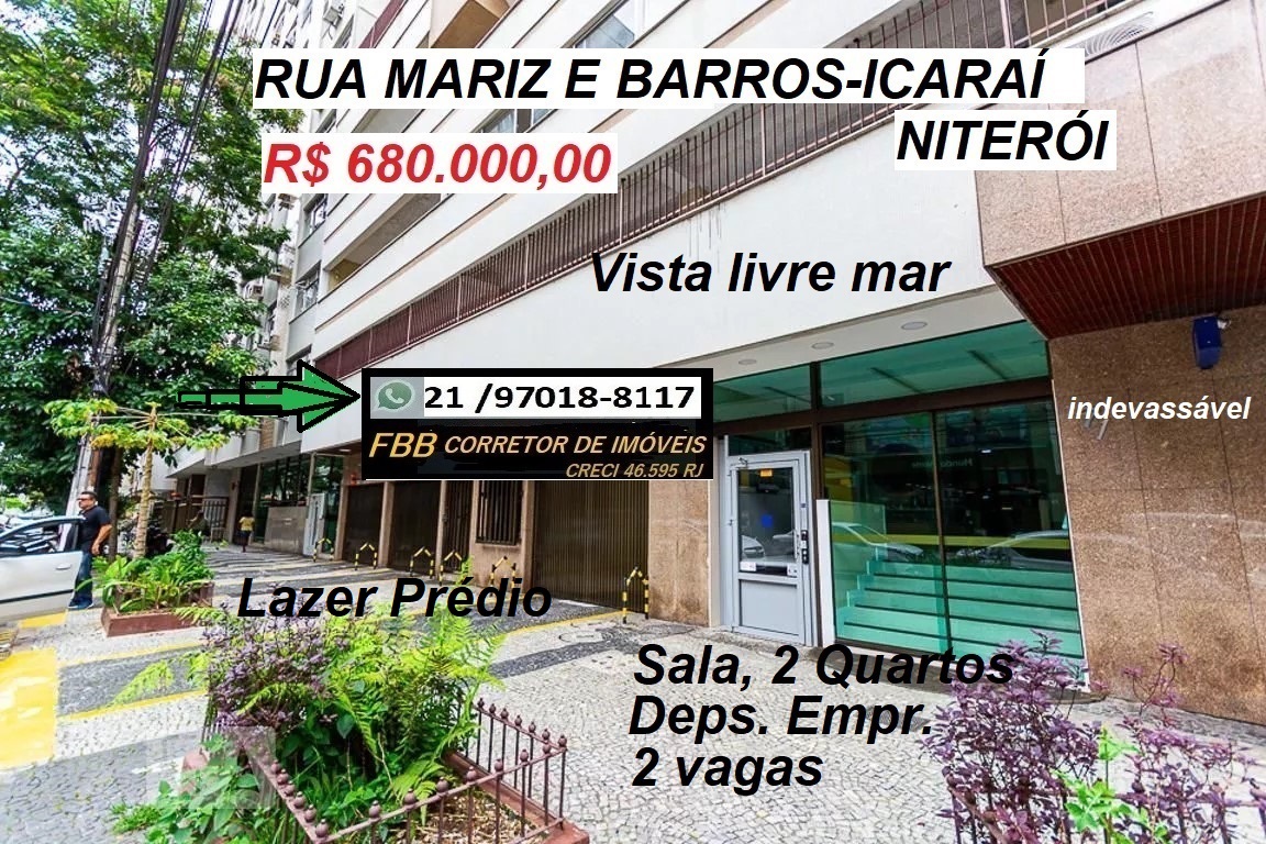 Imagem Apartamento com 2 Quartos à Venda, 80 m² em Icaraí - Niterói Imagem Apartamento com 2 Quartos à Venda, 80 m² em Icaraí - Niterói