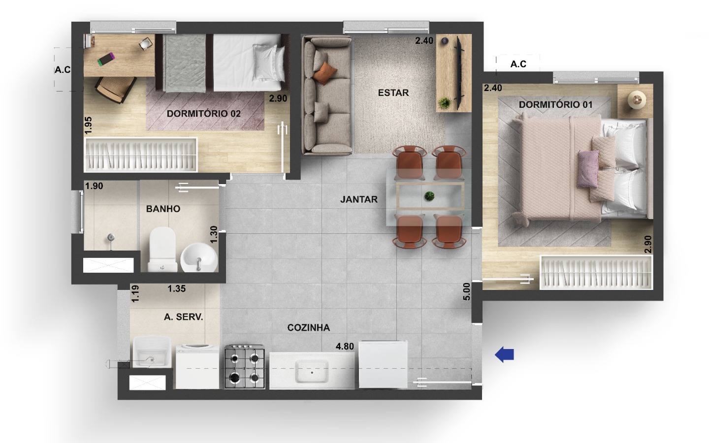 Imagem Apartamento com 2 Quartos à Venda, 41 m² em Campo Grande - Rio de Janeiro Imagem Apartamento com 2 Quartos à Venda, 41 m² em Campo Grande - Rio de Janeiro