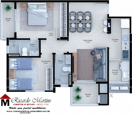 Imagem Apartamento com 2 Quartos à Venda, 70 m² em Michel - Criciúma Imagem Apartamento com 2 Quartos à Venda, 70 m² em Michel - Criciúma