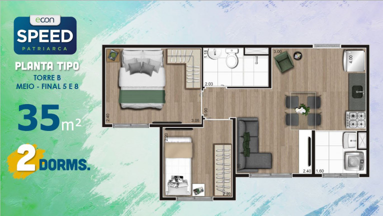 Imagem Apartamento com 2 Quartos à Venda, 35 m² em Cidade Patriarca - São Paulo