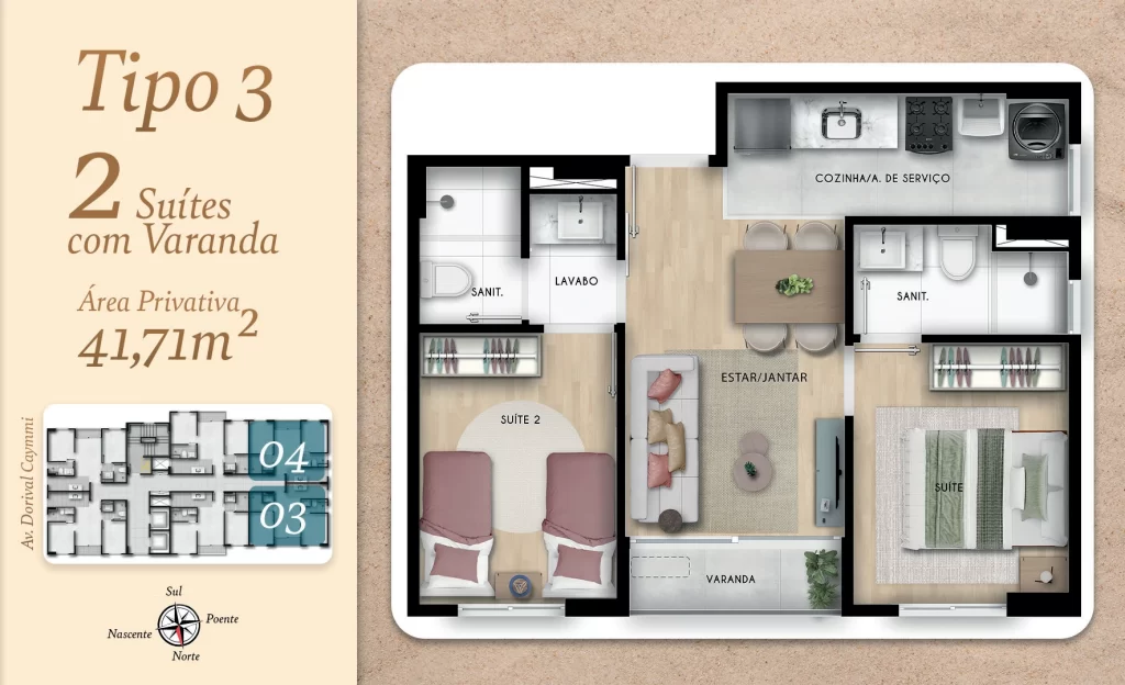 Imagem Apartamento com 2 Quartos à Venda, 42 m² em Itapuã - Salvador