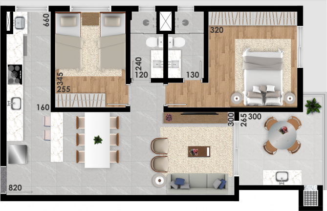 Imagem Apartamento com 2 Quartos à Venda,  em Água Verde - Curitiba