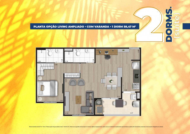 Imagem Apartamento com 1 Quarto à Venda, 47 m² em Vera Cruz - Mongaguá