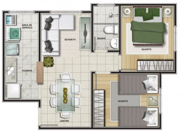 Imagem Apartamento com 2 Quartos à Venda, 45 m² em Loteamento Mogilar - Mogi Das Cruzes