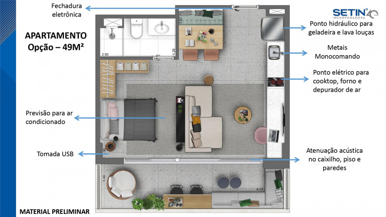 Imagem Apartamento com 2 Quartos à Venda, 63 m² em República - São Paulo