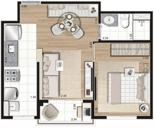 Imagem Apartamento com 3 Quartos à Venda, 68 m² em Brás - São Paulo Imagem Apartamento com 3 Quartos à Venda, 68 m² em Brás - São Paulo