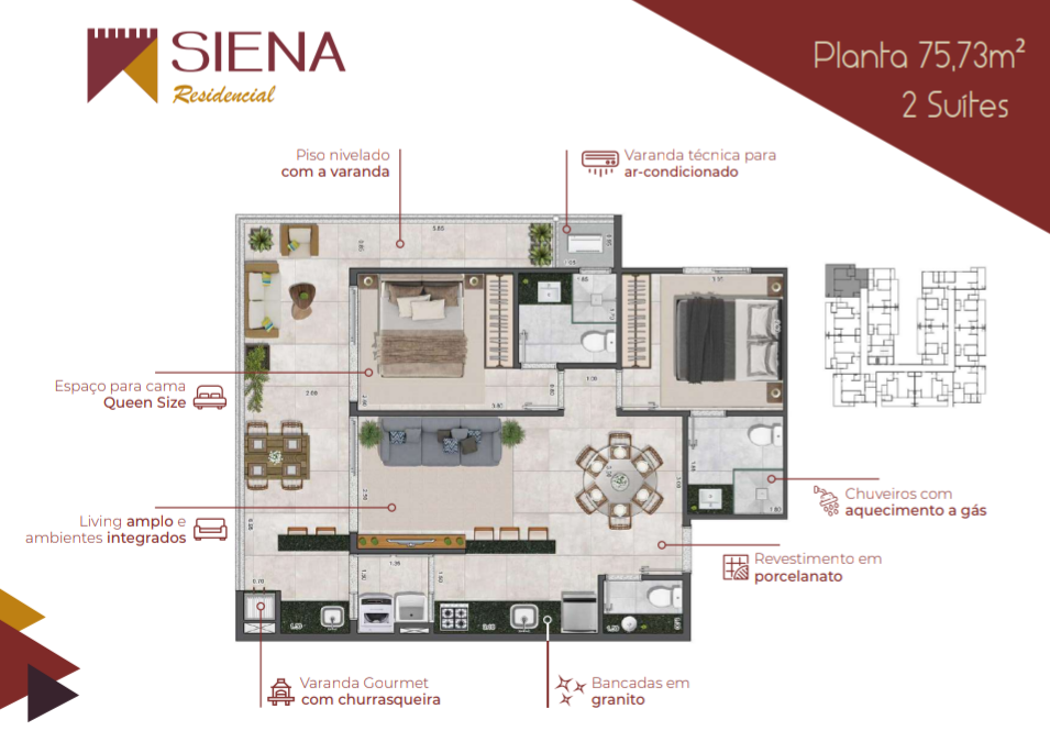 Imagem Apartamento com 2 Quartos à Venda, 64 m²em Itaguá - Ubatuba