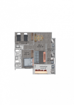 Imagem Apartamento com 1 Quarto à Venda, 53 m² em Real - Praia Grande