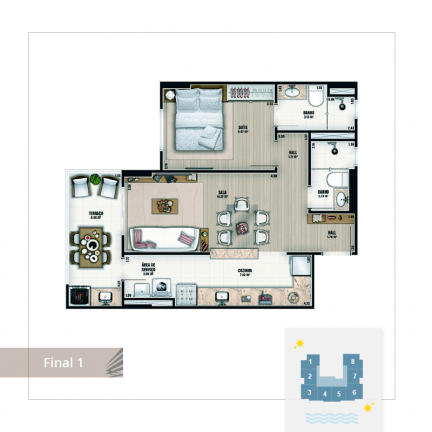 Imagem Apartamento com 1 Quarto à Venda, 53 m² em Real - Praia Grande