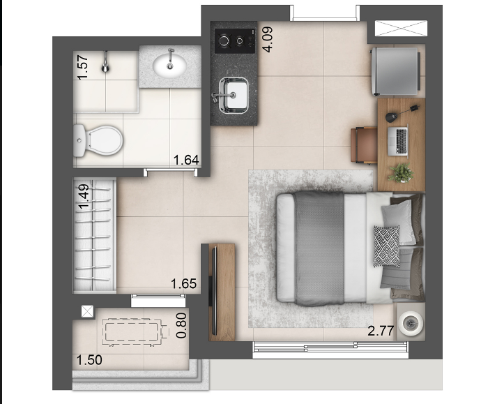 Imagem Edifício Residencial com 1 Quarto à Venda, 20 m² em Campo Belo - São Paulo Imagem Edifício Residencial com 1 Quarto à Venda, 20 m² em Campo Belo - São Paulo