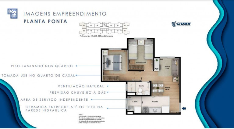 Imagem Apartamento com 2 Quartos à Venda, 40 m² em Parque São Jorge - São Paulo