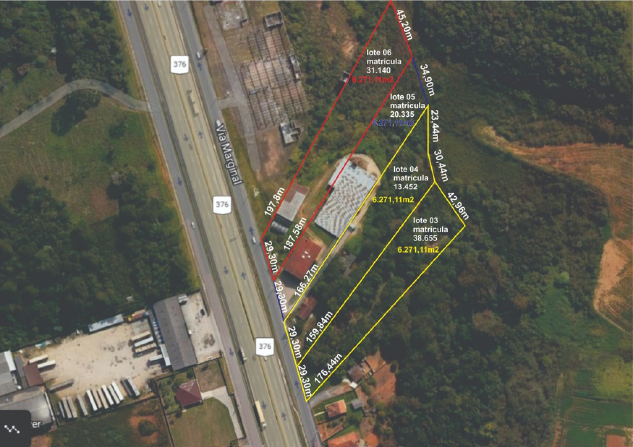 Terreno à Venda, 25.084 m²em Barro Preto - São José dos Pinhais