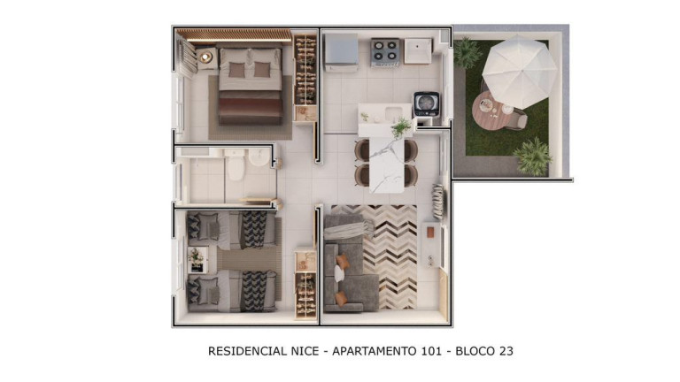 Imagem Apartamento com 2 Quartos à Venda, 45 m² em Parque das Nações - Parnamirim
