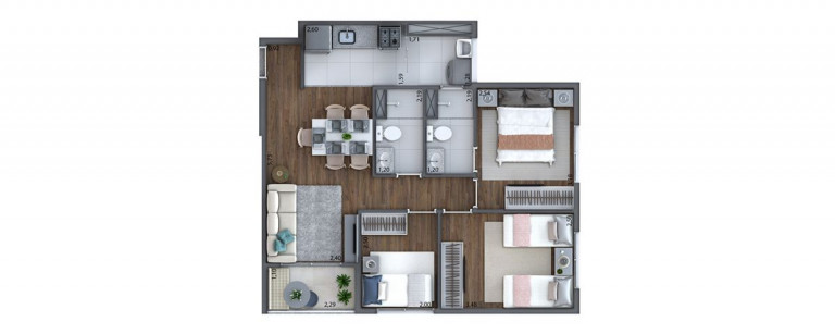 Imagem Apartamento com 3 Quartos à Venda, 58 m² em Campininha - São Paulo Imagem Apartamento com 3 Quartos à Venda, 58 m² em Campininha - São Paulo