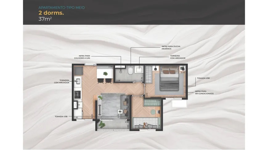 Imagem Apartamento com 2 Quartos à Venda, 37 m²em Parque Industrial Tomas Edson - São Paulo