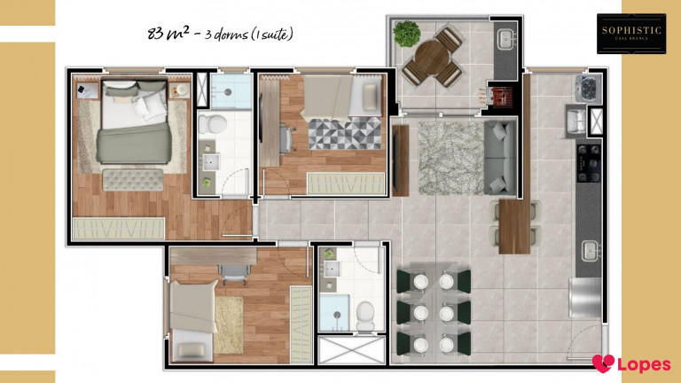 Imagem Apartamento com 3 Quartos à Venda, 83 m² em Casa Branca - Santo André Imagem Apartamento com 3 Quartos à Venda, 83 m² em Casa Branca - Santo André