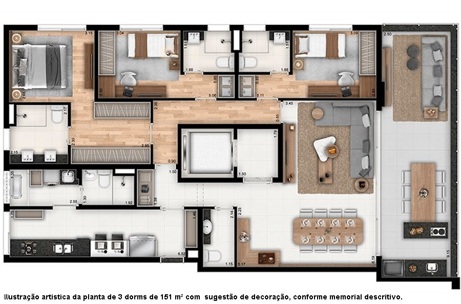 Imagem Apartamento com 3 Quartos à Venda, 151 m²em Água Branca - São Paulo