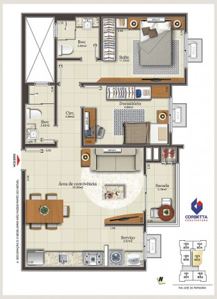 Imagem Apartamento com 2 Quartos à Venda, 69 m² em Centro - Criciúma Imagem Apartamento com 2 Quartos à Venda, 69 m² em Centro - Criciúma