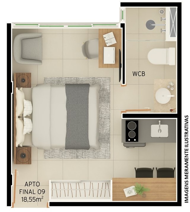 Imagem Loft com 1 Quarto à Venda, 19 m²em Intermares - Cabedelo Imagem Loft com 1 Quarto à Venda, 19 m²em Intermares - Cabedelo