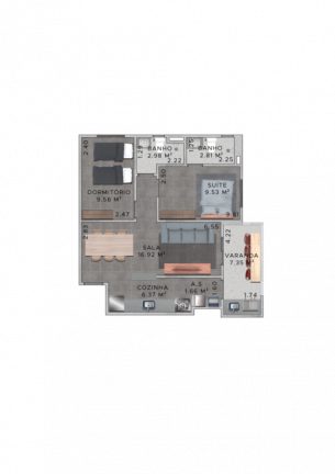 Imagem Apartamento com 1 Quarto à Venda, 53 m² em Real - Praia Grande