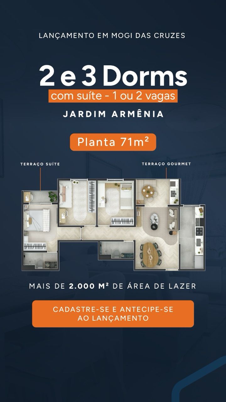 Imagem Apartamento com 3 Quartos à Venda, 71 m² em Jardim Armênia - Mogi das Cruzes Imagem Apartamento com 3 Quartos à Venda, 71 m² em Jardim Armênia - Mogi das Cruzes