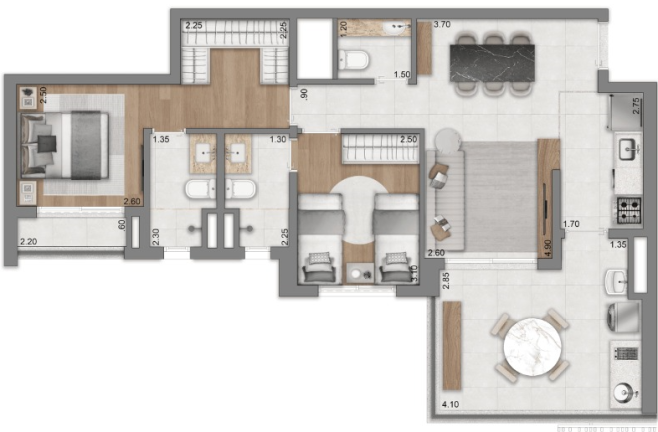 Imagem Apartamento com 3 Quartos à Venda, 134 m²em Jardim das Acácias - São Paulo