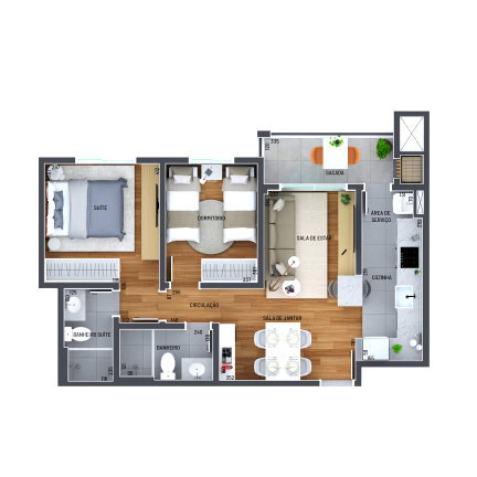 Imagem Apartamento com 2 Quartos à Venda,  em Tingui - Curitiba