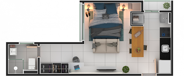 Imagem Studio com 1 Quarto à Venda, 29 m² em Vila Oliveira - Mogi das Cruzes