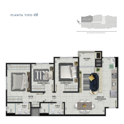 Imagem Apartamento com 3 Quartos à Venda, 78 m² em Próspera - Criciúma