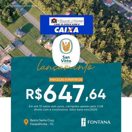 Imagem Terreno à Venda, em Santa Cruz - Forquilhinha Imagem Terreno à Venda, em Santa Cruz - Forquilhinha