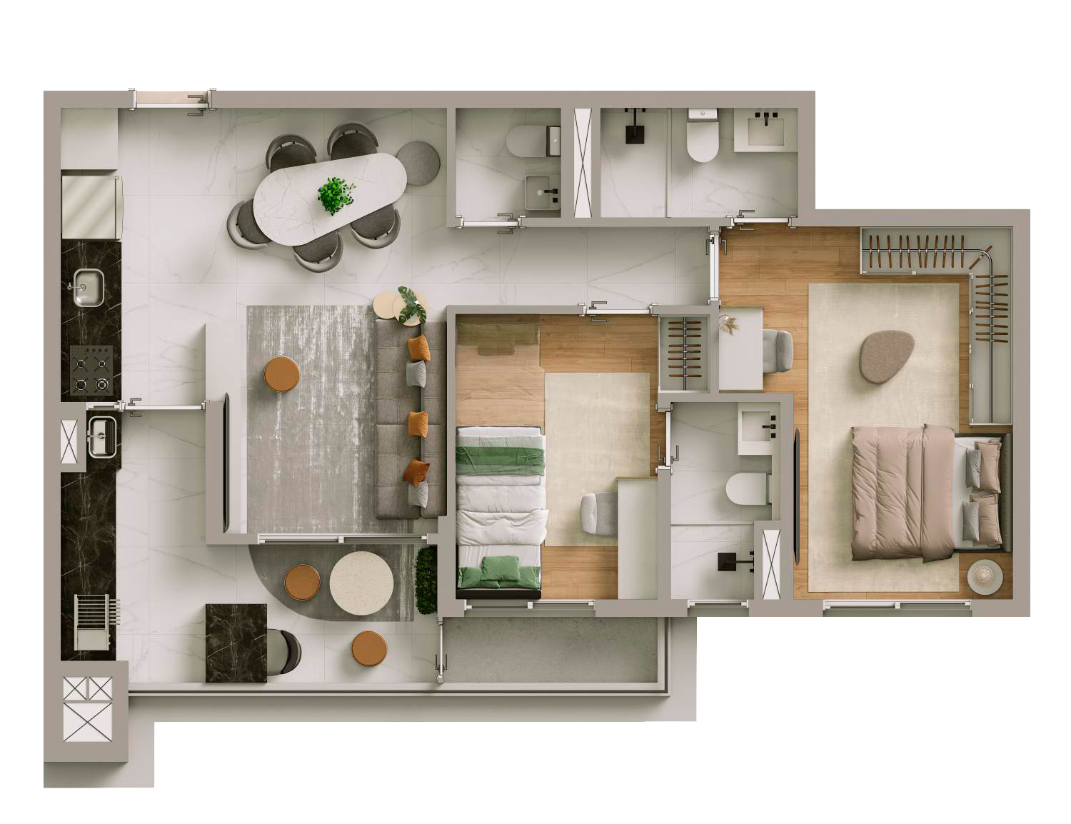 Imagem Apartamento com 3 Quartos à Venda, 84 m²em Aldeia - Barueri