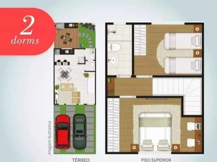 Imagem Casa de Condomínio com 2 Quartos à Venda, 77 m²em Água Espraiada (Caucaia do Alto) - Cotia Imagem Casa de Condomínio com 2 Quartos à Venda, 77 m²em Água Espraiada (Caucaia do Alto) - Cotia