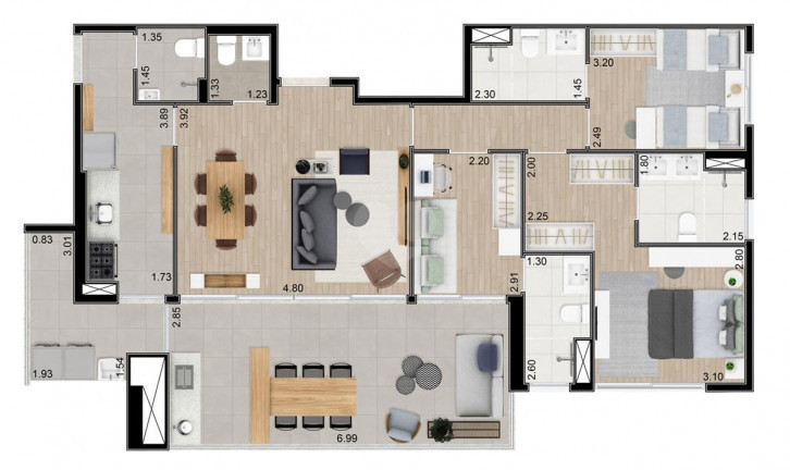 Imagem Apartamento com 4 Quartos à Venda, 146 m² em Ipiranga - São Paulo