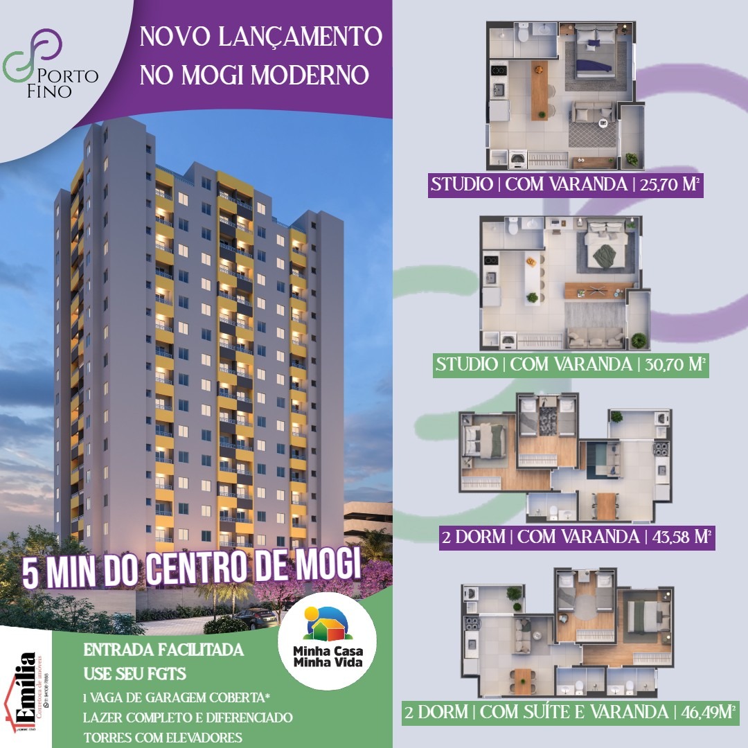 Apartamento com 2 Quartos à Venda, 46 m² em Mogi Moderno - Mogi das Cruzes