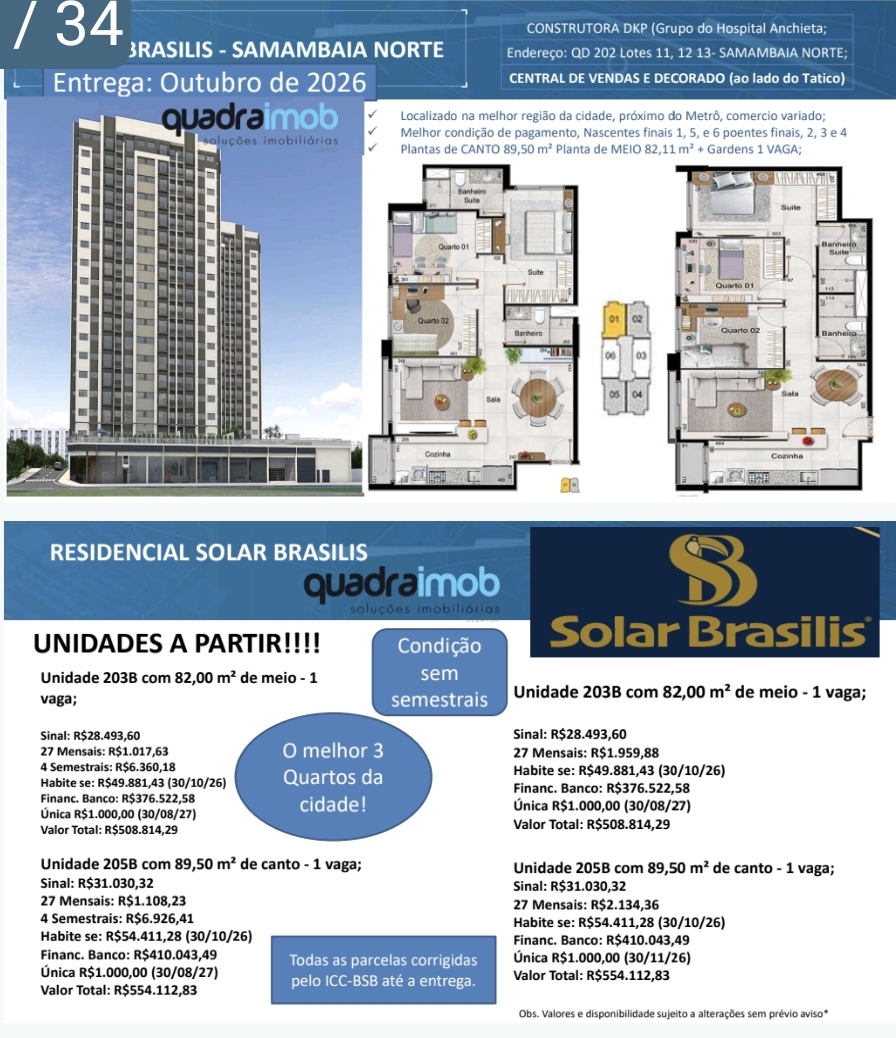 Imagem Apartamento com 1 Quarto à Venda, 30 m²em Sul (Águas Claras) - Brasília
