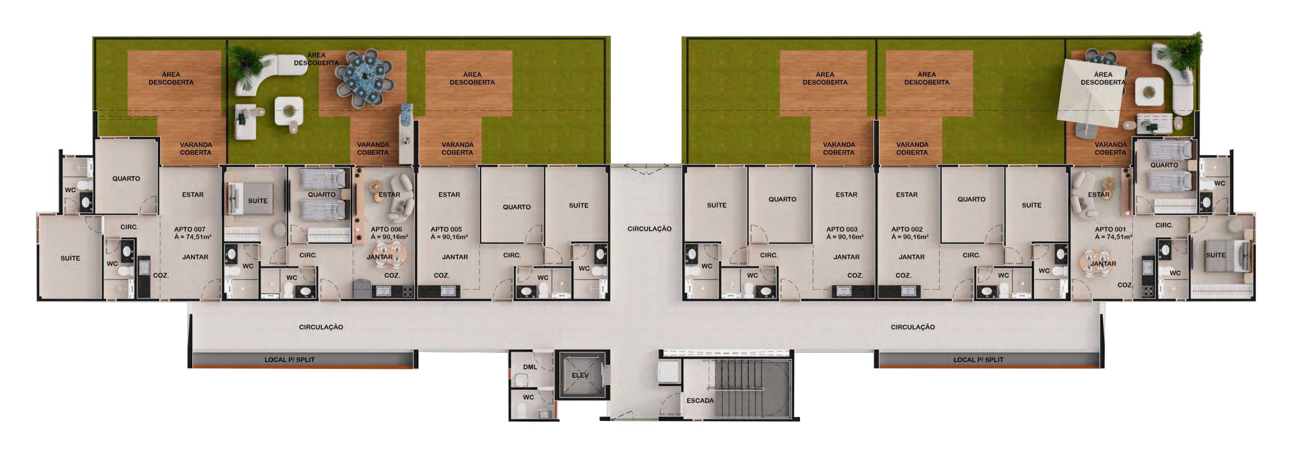 Imagem Apartamento com 1 Quarto à Venda, 31 m²em Praia de Muro Alto - ipojuca