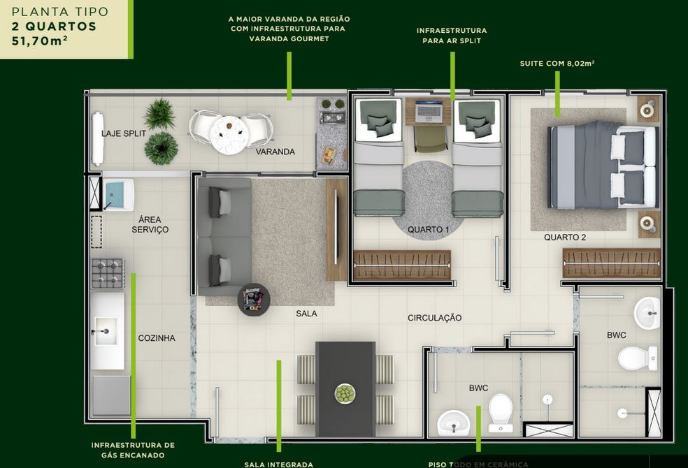 Imagem Apartamento com 2 Quartos à Venda, 51 m² em Nossa Senhora da Conceição - Paulista