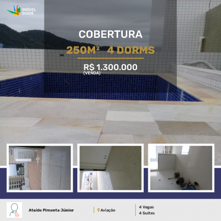 Imagem Cobertura com 4 Quartos à Venda, 250 m² em Aviação - Praia Grande Imagem Cobertura com 4 Quartos à Venda, 250 m² em Aviação - Praia Grande