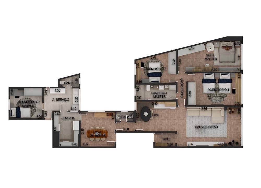 Apartamento com 3 Quartos à Venda, 180 m²em Copacabana - Rio de Janeiro