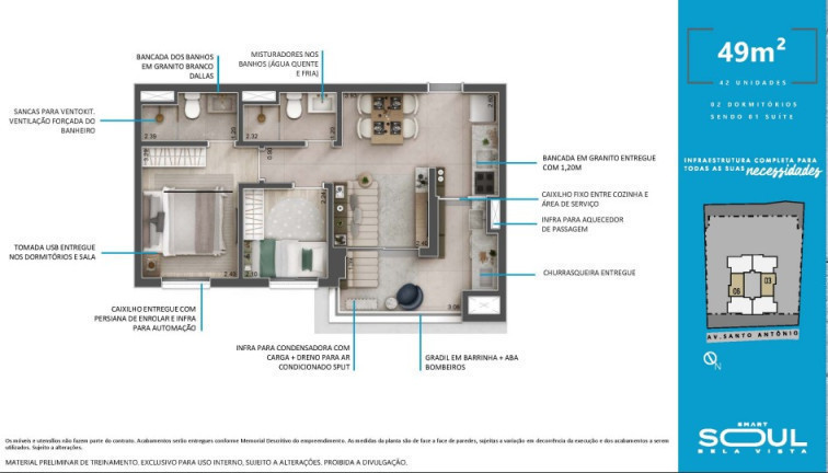 Imagem Apartamento com 2 Quartos à Venda,  em Vila Osasco - Osasco