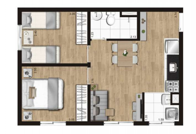Imagem Apartamento com 2 Quartos à Venda,  em Canhema - Diadema