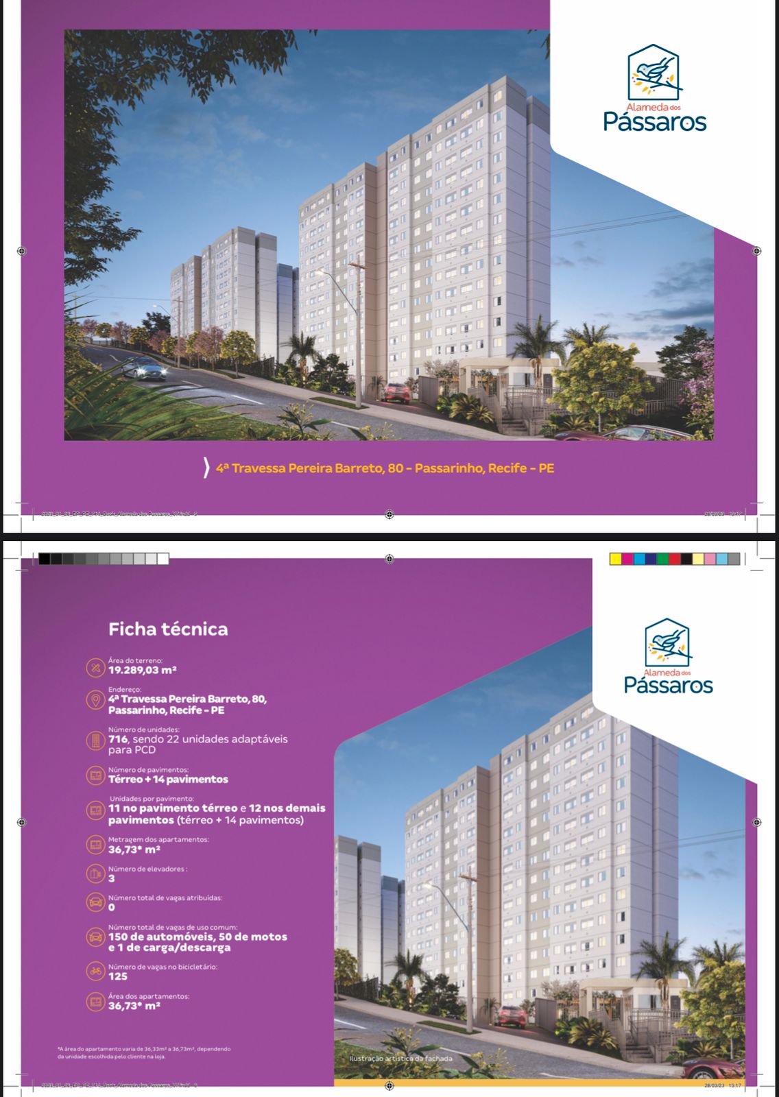 Apartamento com 2 Quartos à Venda, 36 m²em Passarinho - Recife