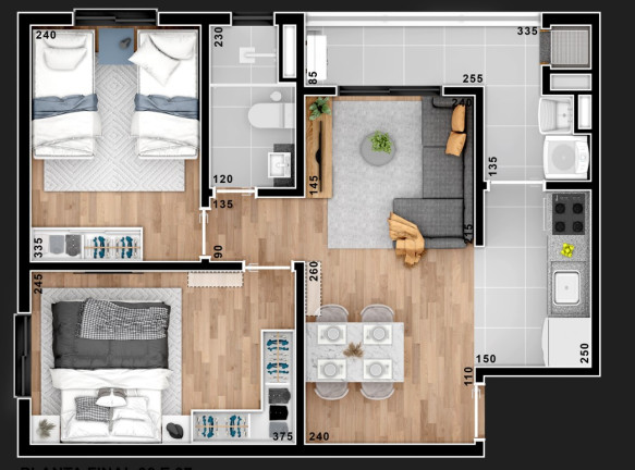 Imagem Apartamento com 2 Quartos à Venda, 51 m² em Tingui - Curitiba Imagem Apartamento com 2 Quartos à Venda, 51 m² em Tingui - Curitiba