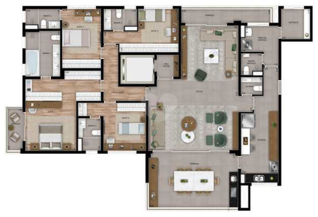 Apartamento com 4 Quartos à Venda,  em Vila Gilda - Santo André