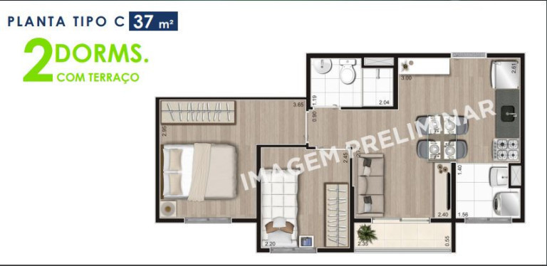 Imagem Apartamento com 2 Quartos à Venda,  em Vila Jaraguá - São Paulo