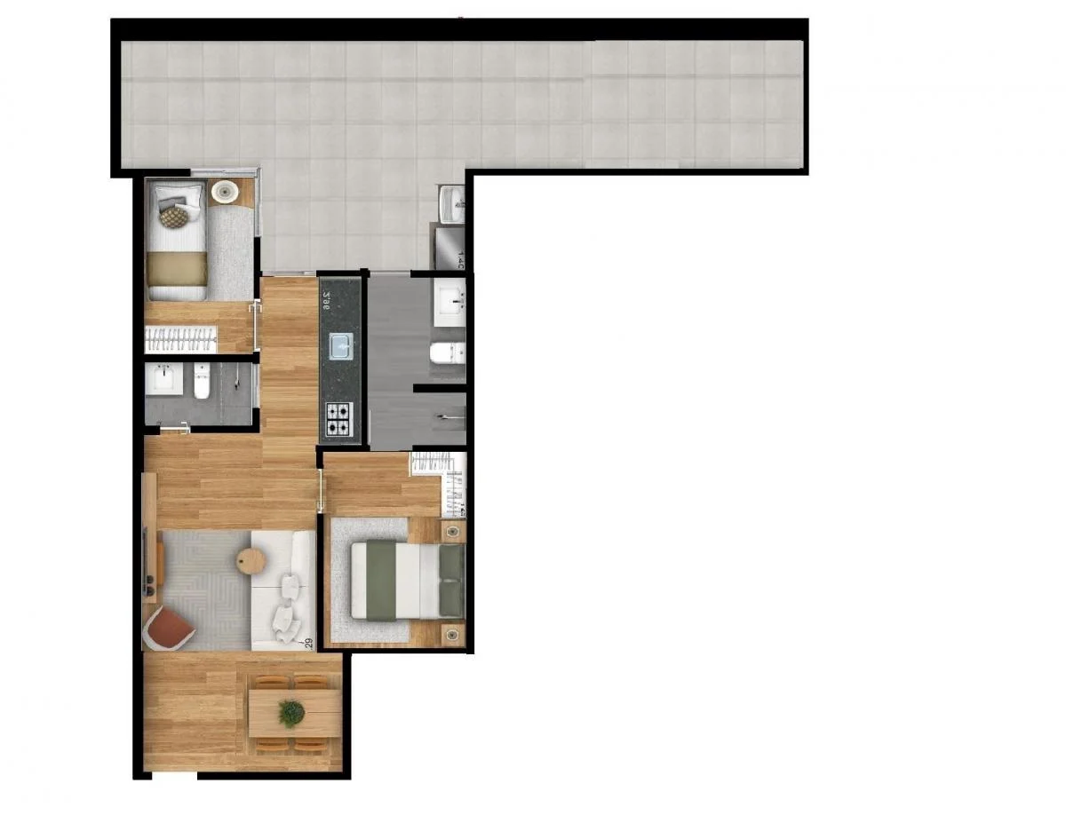 Imagem Apartamento com 2 Quartos à Venda, 110 m² em Água Verde - Curitiba