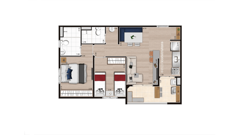 Imagem Apartamento com 2 Quartos à Venda, 55 m²em Vila das Bandeiras - Guarulhos