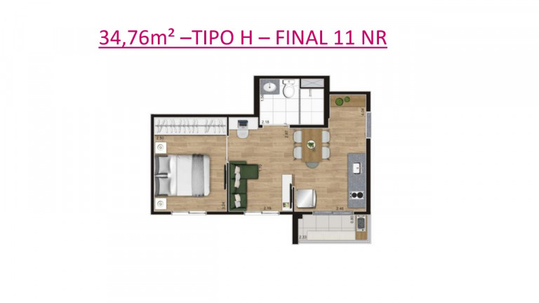 Imagem Studio com 2 Quartos à Venda, 43 m² em Belenzinho - São Paulo